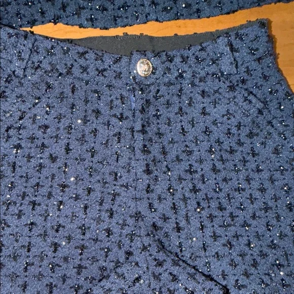 Navy Blue Textured Two-Piece Set - Picture 5 of 7